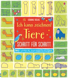 "Ich kann zeichnen! Tiere" Deutsch-"Yo puedo dibujar! animales" Libro para aprender a dibujar en alemán.